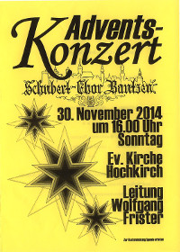 Plakat Adventskonzert in ev.Kirche Hochkirch