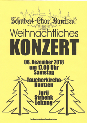 Weihnachtskonzert Taucherkirche Bautzen 2018
